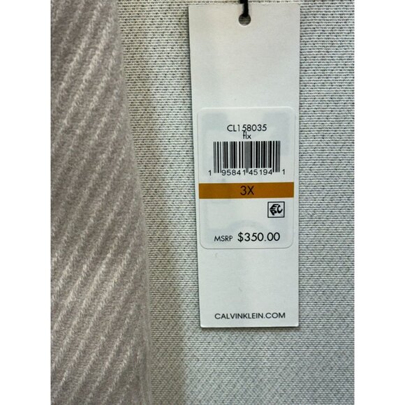 Calvin Klein Womens Herringbone Coat 3X Cream White Pockets & Full Lining - Picture 4 of 16